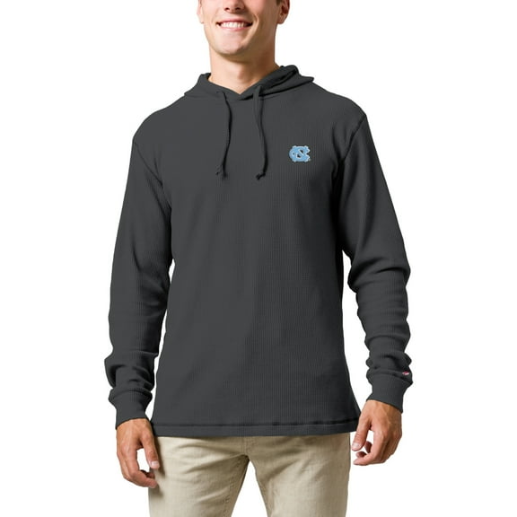 Men's League Collegiate Wear  Charcoal North Carolina Tar Heels  Waffle Knit Pullover Hoodie