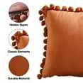 thumbnail image 4 of Decorte Funda de almohada 20x20, paquete de 2 cómodas fundas de almohada cuadradas de terciopelo con pompón suave, decoración para el hogar de granja, 4 of 5