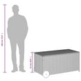 thumbnail image 4 of vidaXL Garden Storage Box with Wheels Brown 190L Poly Rattan, 4 of 5