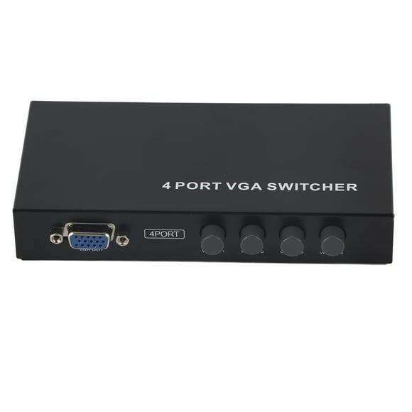 4 Port VGA Switcher SVGA Monitor Sharing Switch Box 4?in?1?out for LCD PC TV Monitor
