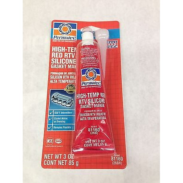 Permatex 81160 High-Temp Red RTV Silicone Gasket Maker 3oz/85g-GET ONE ...