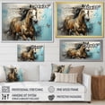 thumbnail image 4 of Designart "Whimsical Canter Of A Galloping Horse" Animals Horse Floater Framed Wall Art Living Room, 4 of 5