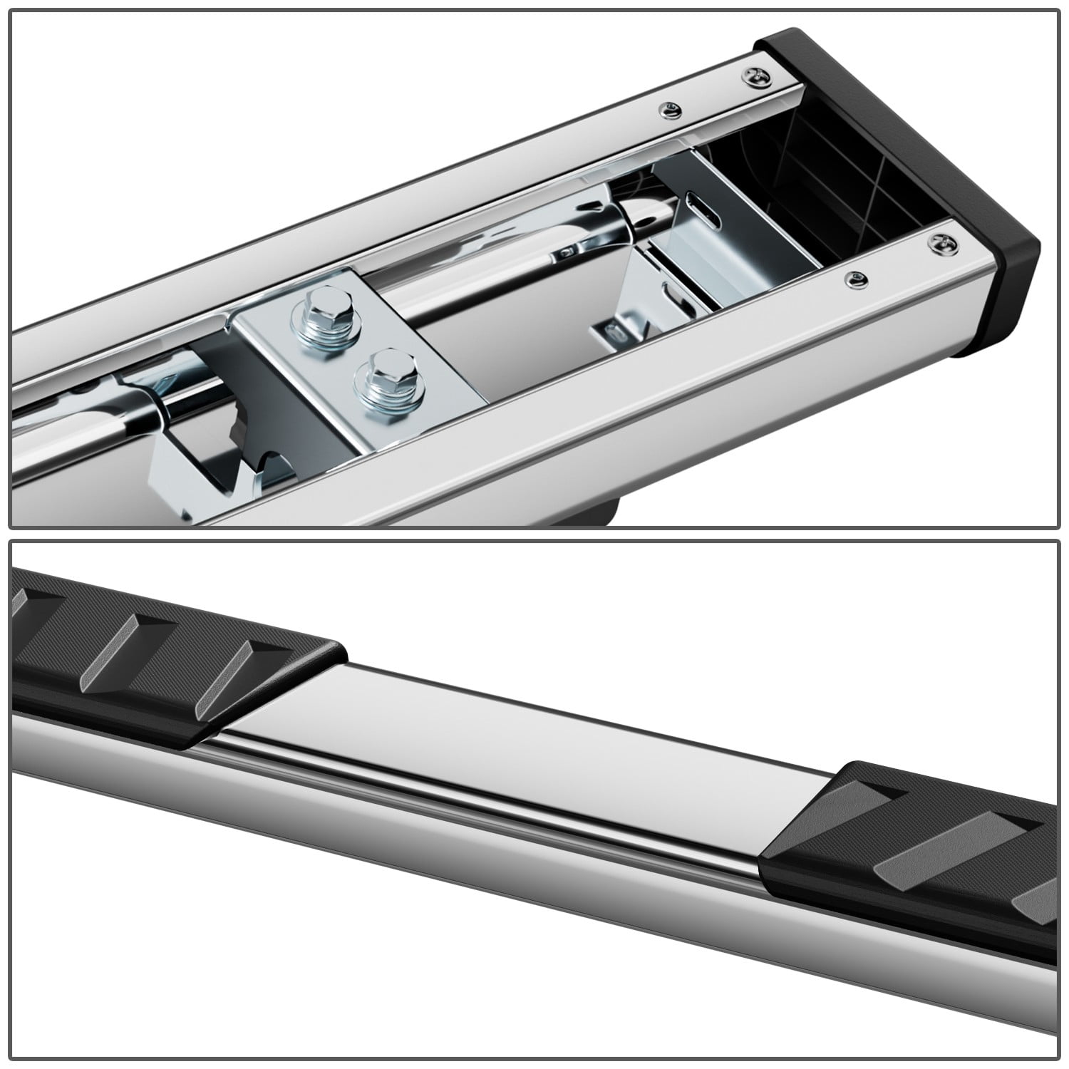 DNA Motoring For 07-19 Chevy Silverado GMC Sierra Crew Cab 5" Side Step Nerf Bar Running Boards