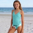 thumbnail image 5 of YEPGAR Girls Bikini Set 2 Piece Adjustable Straps Floral Print Padded Bathing Suit Girls' Swimwear for 7-16 Years (Blue, 7-8 Years), 5 of 6