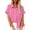 Pink, variant on Clothing Sales Womens Casual Short Sleeve Button Down Shirts Summer Plain Top Blouses with Pockets Womens Short Sleeve Button Down Shirts Official Collar Blouse Basic Simple Dress Shirt