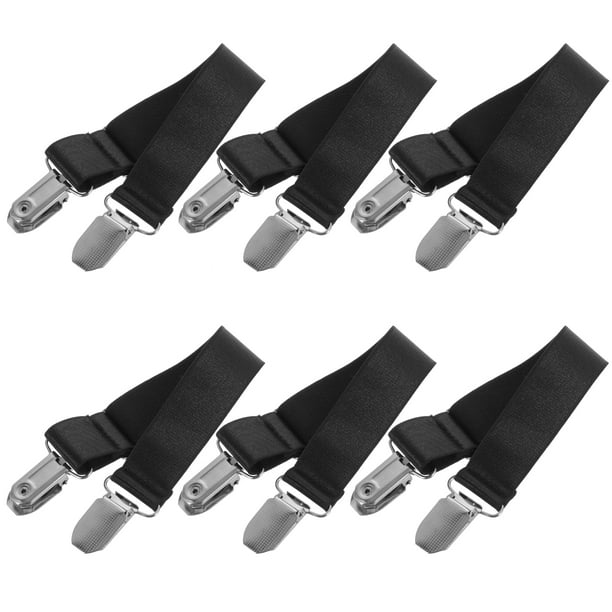 6 clips ajustables para fijar botas, sujetadores elásticos para sábanas y colchones