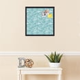 thumbnail image 3 of PinPix 20x20 Custom Cork Bulletin Board Aqua White Poster Board Has a Fabric Style Canvas Finish, Framed in Aqua White, by ArtToFrames (PinPix-1871), 3 of 5