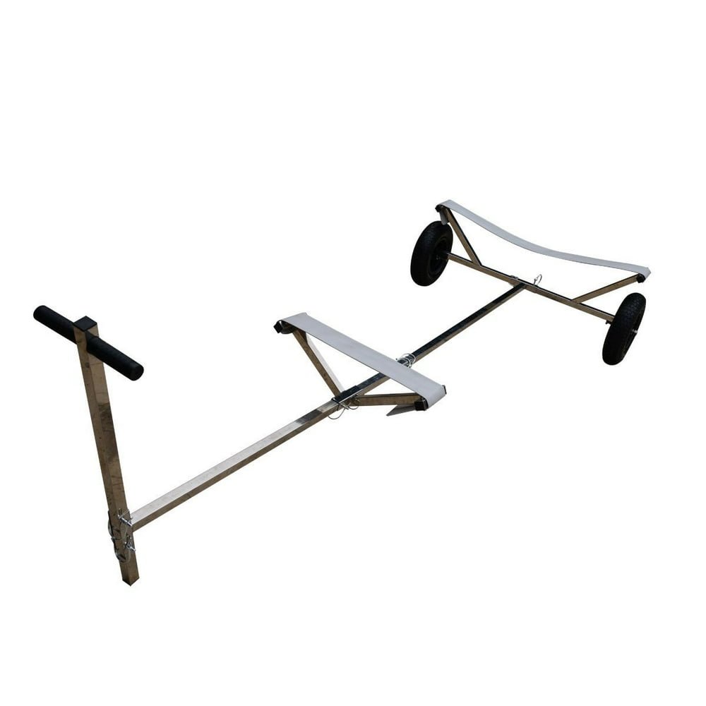 stainless Steel Boat Transom Launching Trailer Hand Dolly for Inflatable with 16'' wheels