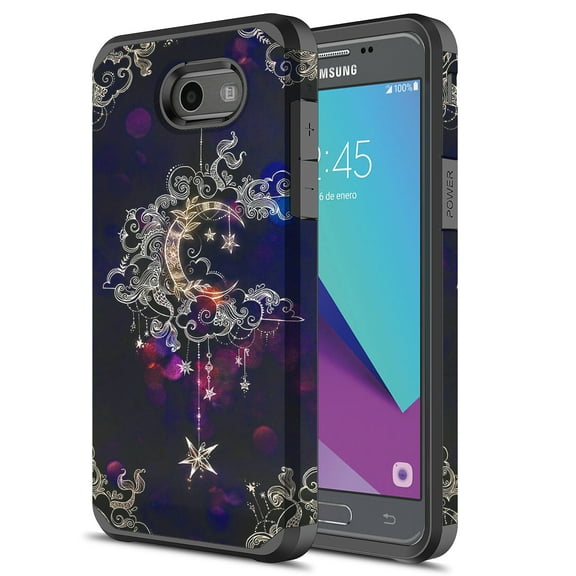 Rosebono Samsung Galaxy J3 2017/J3 Emerge/J3 Prime/J3 Mission/J3 Eclipse/J3 Luna Pro/Express Prime 2/Amp Prime 2/Sol 2 Hybrid Graphic Fashion Skin Cover Armor Case (Wiccan)