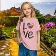 thumbnail image 6 of CFLVAEK 4th of July T Shirts for Kids Girls Boys Patriotic Love Graphic Tees Comfy Short Sleeve Crewneck Cotton Tshirts Indenpendence Day Holiday Shirts 7 Years, 6 of 10