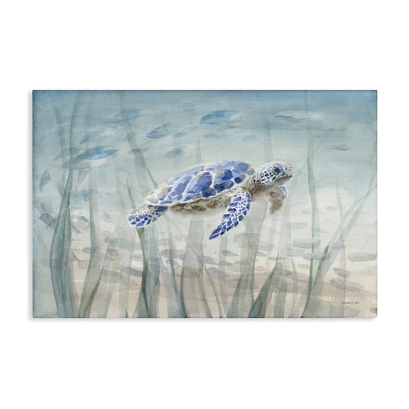Stupell Industries Contemporary Undersea Turtle Swim Canvas Art, 24 x 16, by Danhui Nai