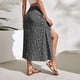 thumbnail image 5 of Gibobby faldas largas para mujer Falda maxi estampada estilo bohemio Falda larga fluida para mujer(Negro, M), 5 of 5