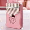 Kalimba 17 Keys C Tone Pink Thumb Piano Mahogany Profession Marimbas Finger Instrument for Kids Adult Girlfriend Festival Gift with Bag Tuning Hammer Study Booklet,D