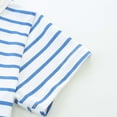 thumbnail image 6 of JUoaLXG Baby Girls Casual Dresses Summer Striped Cartoon Appliques Cottn Dress Daily-Wear,Blue,1-2 Years, 6 of 8
