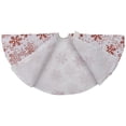 thumbnail image 5 of Northlight Glitter Snowflake Mini Burlap Christmas Tree Skirt - White - 20", 5 of 7