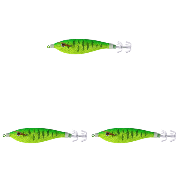 Anzuelos Calamar Brillantes 11CM/13 4G Señuelo Pesca Horizontal Artificial () Verde