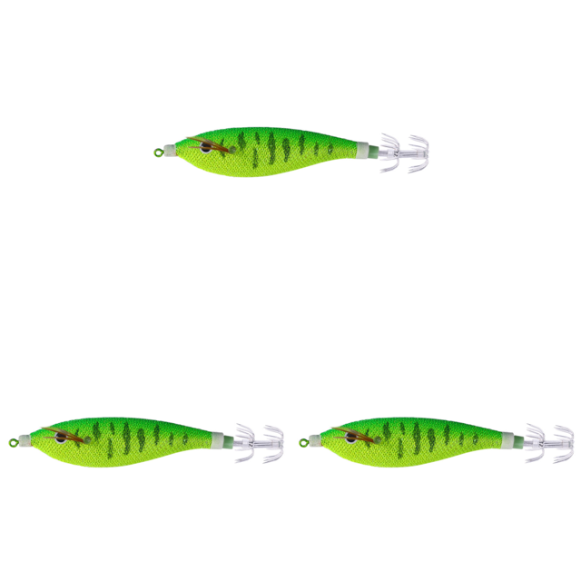 Anzuelos de calamar brillantes de 11 cm/13,4 g, señuelo artificial horizontal para calamar (verde)