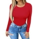 thumbnail image 2 of Body MANGOPOP para mujer, cuello redondo, manga larga, rojo, 2 of 5