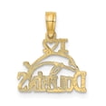 thumbnail image 4 of FB Jewels 14K Yellow Gold I Heart Dolphins with Dolphin Pi Carature Pendant, 4 of 4