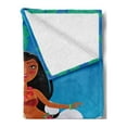 thumbnail image 2 of Hula Girl Soft Flannel Fleece Throw Blanket, Hawaiian Girl Dancing on the Beach by Palm Trees Exotic Holiday Themed Design, Cozy Plush for Indoor and Outdoor Use, 50" x 70", Multicolor, by Ambesonne, 2 of 5