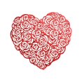 thumbnail image 2 of Valentine's Day Heart PVC Table Mat 15x15 Inch, Waterproof Heat-Resistant Placemat, Western Style Wedding Holiday Dining Table Decorative (Red), 2 of 6