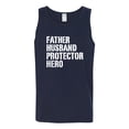 thumbnail image 2 of Wild Bobby,Father Husband Protector Hero Best Dad Husband Gift, Father's Day, Men Graphic Tank Top, Navy, Large, 2 of 3