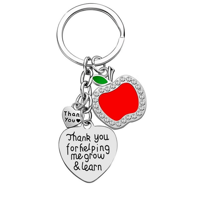 PVCS Teacher Keychain Graduation Gifts 2021 Heart Charm Teacher Appreciation Gift