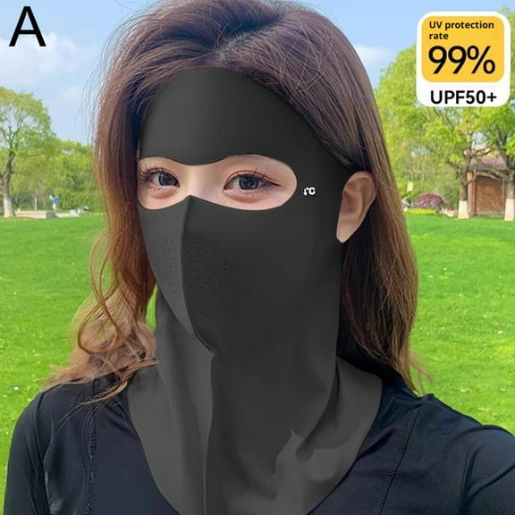 Full Face Sun Protection Mask UV Facekini with Cover Ice Silk Riding Sunshade Sun Beach mask For Outdoor Sports protection For hat mask masks cooling For face set protective garden sun men sun