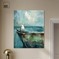 thumbnail image 3 of Seagull And Boat Canvas Coastal Wall Art by Art Remedy, Gallery Wrapped, 36" x 45", 3 of 7