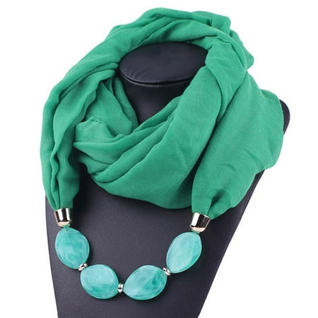 

Wodofoxo Promotion Women Cotton Linen Necklace Pendant Scarf Ethnic Style Soft Necklace Scarf