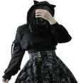 thumbnail image 3 of Women Hoodies Y2K Gothic Punk Harajuku Drawstring Top Sweatshirts, 3 of 6