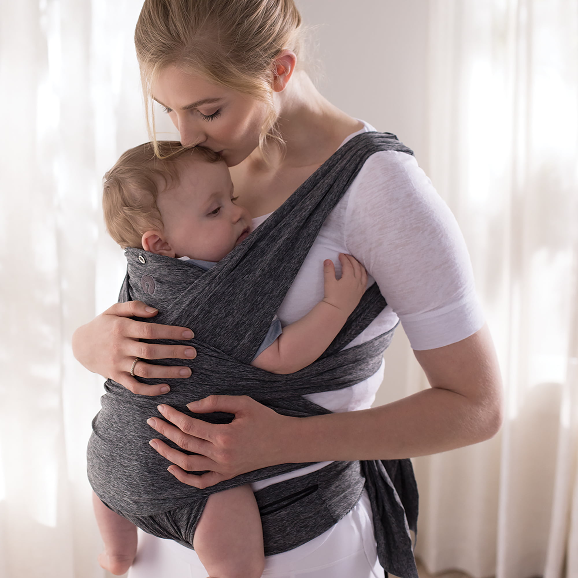 boppy comfyfit baby carrier heathered gray
