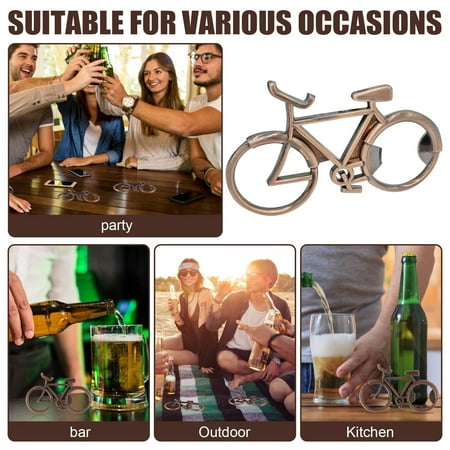 

(Buy 4 get 2 free) PPHHD Retro Imitation Copper Bicycle Bottle Opener Wedding Gift Beer Wine Gift Box Packaging Gift Bottle Opener(US)