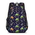 thumbnail image 2 of Monster Cartoon Truck Black Pattern Cute School Backpack Bag with Padded Back and Adjustable Shoulder Straps 16.9 X 12.6 X 5.9 Inches, 2 of 5
