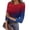 Red(American Flag Striped), variant on Iaqnaocc 4th Of July Tops for Women Trendy Ribbed 3/4 Sleeve American Flag Striped Patriotic Tees Slim Fit Trendy Round Neck Summer Vintage T Shirts for Women Dark Blue M
