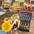 thumbnail image 4 of Nostalgia Game Day 270W Bratwurst and Sausage Grill with Oil Drip Tray, 5-Link Capacity, Red, 4 of 6