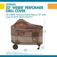 thumbnail image 3 of Duck Covers Essential Water-Resistant 40 Inch BBQ Grill Cover for Weber Performer, Mocha, 3 of 14