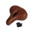 thumbnail image 1 of LOVIVER Selle de Vélo Selle de Remplacement Douce Résistante à l'Usure Grand Ultralégère Antichoc Siège Solide Cyclisme sur Route Selle Marron, 1 of 8