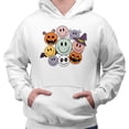 thumbnail image 2 of Halloween Smileys Hoodie Sweatshirt Unisex 5X-Large White, 2 of 5
