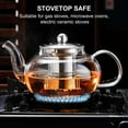 thumbnail image 4 of PARACITY Glass Tea Kettle 20oz/600ml, 18/8 Stainless Steel Inf, Borosilicate Clear Design, Loose Leaf Tea Brewer for Camping & Travel, 4 of 6