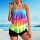thumbnail image 2 of Mujeres Suspender Tops Boxer Brief Gradient Digital Impreso Ropa de playa cómoda FLhrweasw Nuevo, 2 of 8