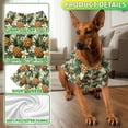 thumbnail image 4 of Pineapple Gold Hawaiian Shirt, Tropical Floral Button Down Shirt for Adults or Dogs, Cuban Collar, Short Sleeve Polyester Summer Shirt, 4 of 8