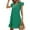 147# Green, variant on UoCefik Spring Summer Dresses for Women 2025 V Neck Cap Sleeve Ruffle Hem Smock Short Casual Outings Beach Dress Gray S