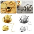 thumbnail image 4 of Loose Leaf Steeper Tea Ball Tea Strainer Tea Infuser Teapot Stainless Steel GOLD TEAPOT, 4 of 8