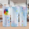 thumbnail image 2 of Sunflower Autism Choose Kind Tumbler, Colorful Daisy Flower Tumbler, Autism Warrior Tumbler, Travel Mug, Gift For Men, Women, Family Member, 2 of 6