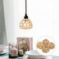thumbnail image 2 of Howish woven lantern 4pcs Rattan Woven Pendant Lamp Shades for Hanging Ceiling Wall Floor Lamp(2.76"X2.76"X2.09"), 2 of 8