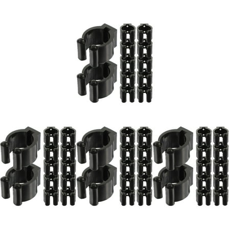 48 Pcs Plastic Fishing Rod Holders Pole Storage Racks Pool Cue Clips Fishing Tools