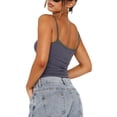 thumbnail image 5 of Biekopu Women's Summer Slim Sling Vest Sleeveless Backless Low Cut Lace Trim Skinny Casual Camisole, 5 of 6