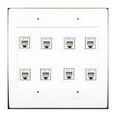 thumbnail image 1 of Ultra Spec Cables Custom Wall Plate White with up to 8 Keystone Ports, 1 of 1