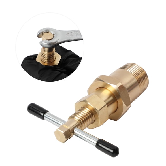 Upgraded Olive Puller Removal Tool, Hexagonal Head Design for 1/2" & 3/4" NPT Brass Pipes with Precise Thread Design, No Pipe Damage, Corrosion-Resistant Brass Construction